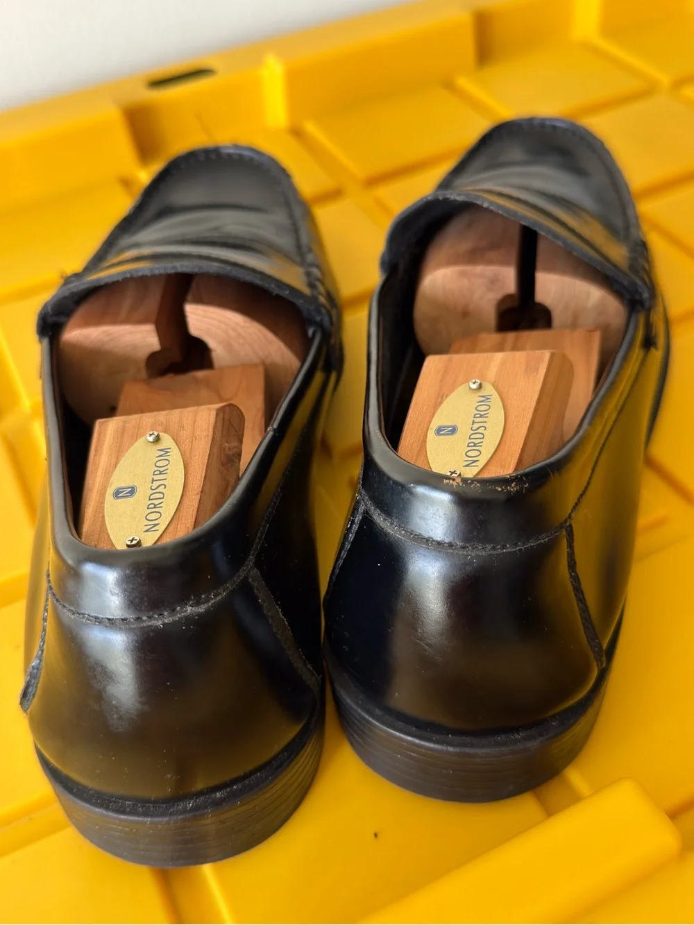 Bass Black Leather Penny Loafers